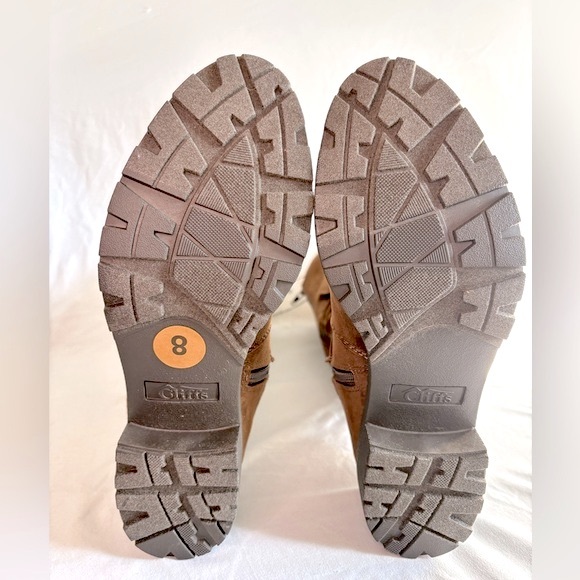 🆕 Cliff’s by White Mountain Women’s 7.5 Tall Low Heel Suedette Zip Side Boots - Picture 7 of 12